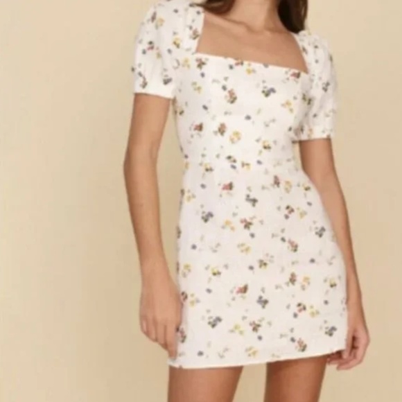 NWOT Reformation Lianne Linen Dress in floral size 8 - Picture 5 of 9